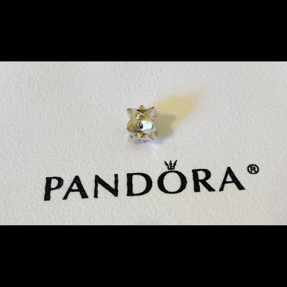 Pandora Two Tone Eyelet Lace Sterling Silver & 14K